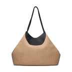 Beige Raffia Shoulder Bag