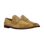 Brown Leather Slip-On Loafers