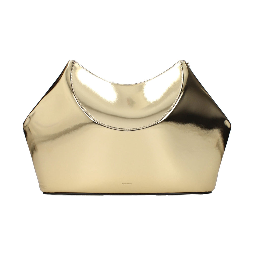 Gold Leather Clutch Bag