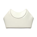 Beige Leather Clutch Bag