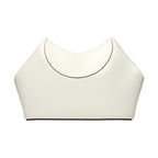 Beige Leather Clutch Bag