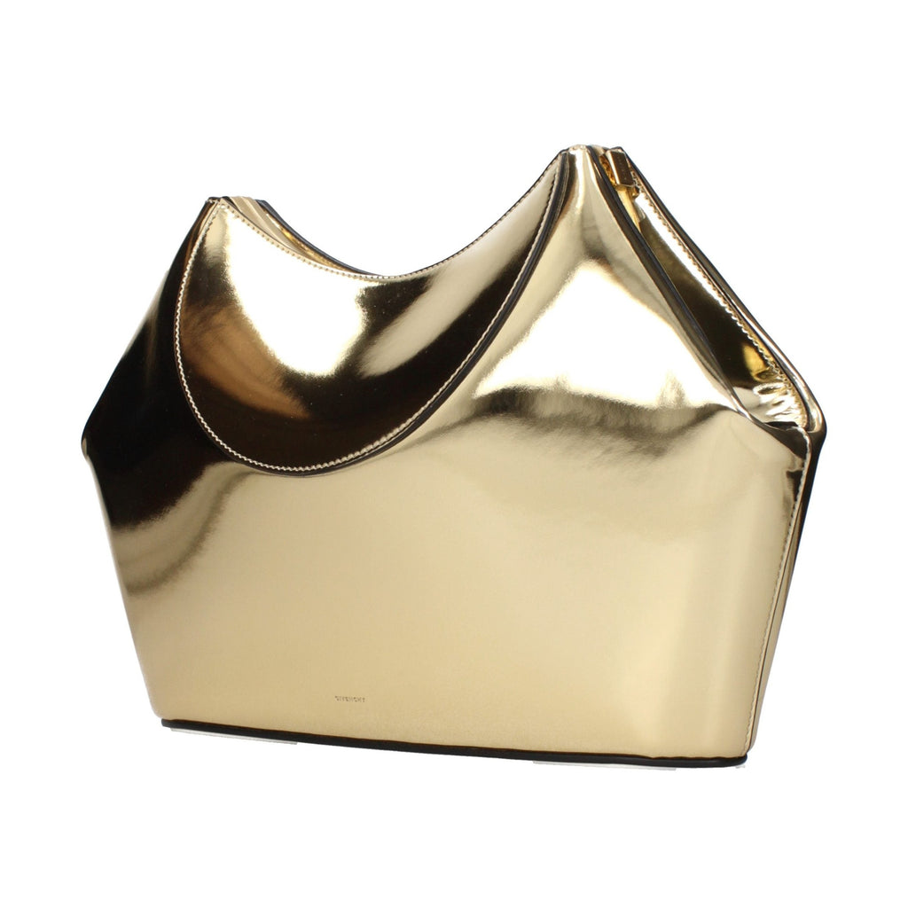 Gold Leather Clutch Bag