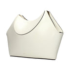 Beige Leather Clutch Bag