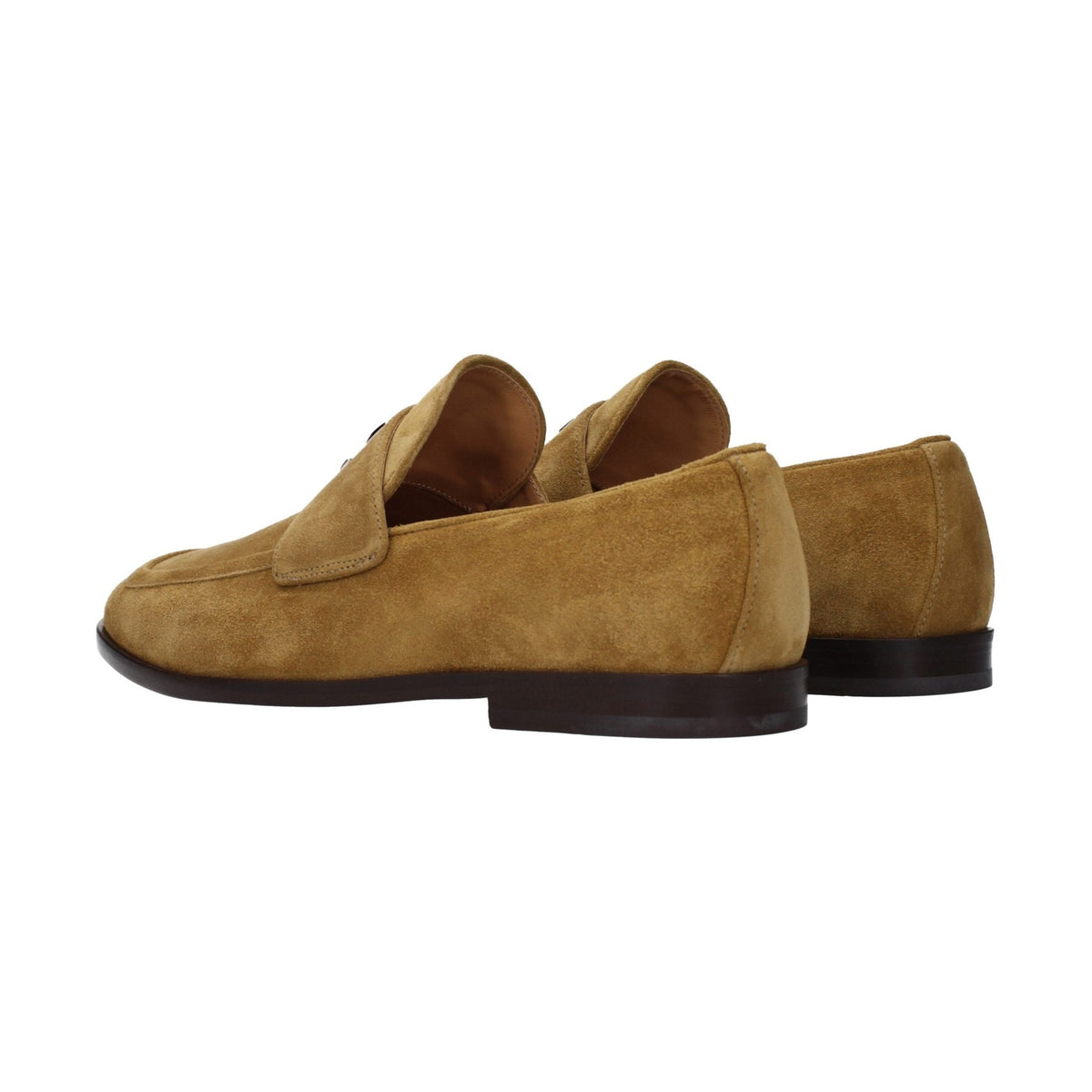 Brown Leather Slip-On Loafers