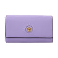 Purple Leather Clutch Bag