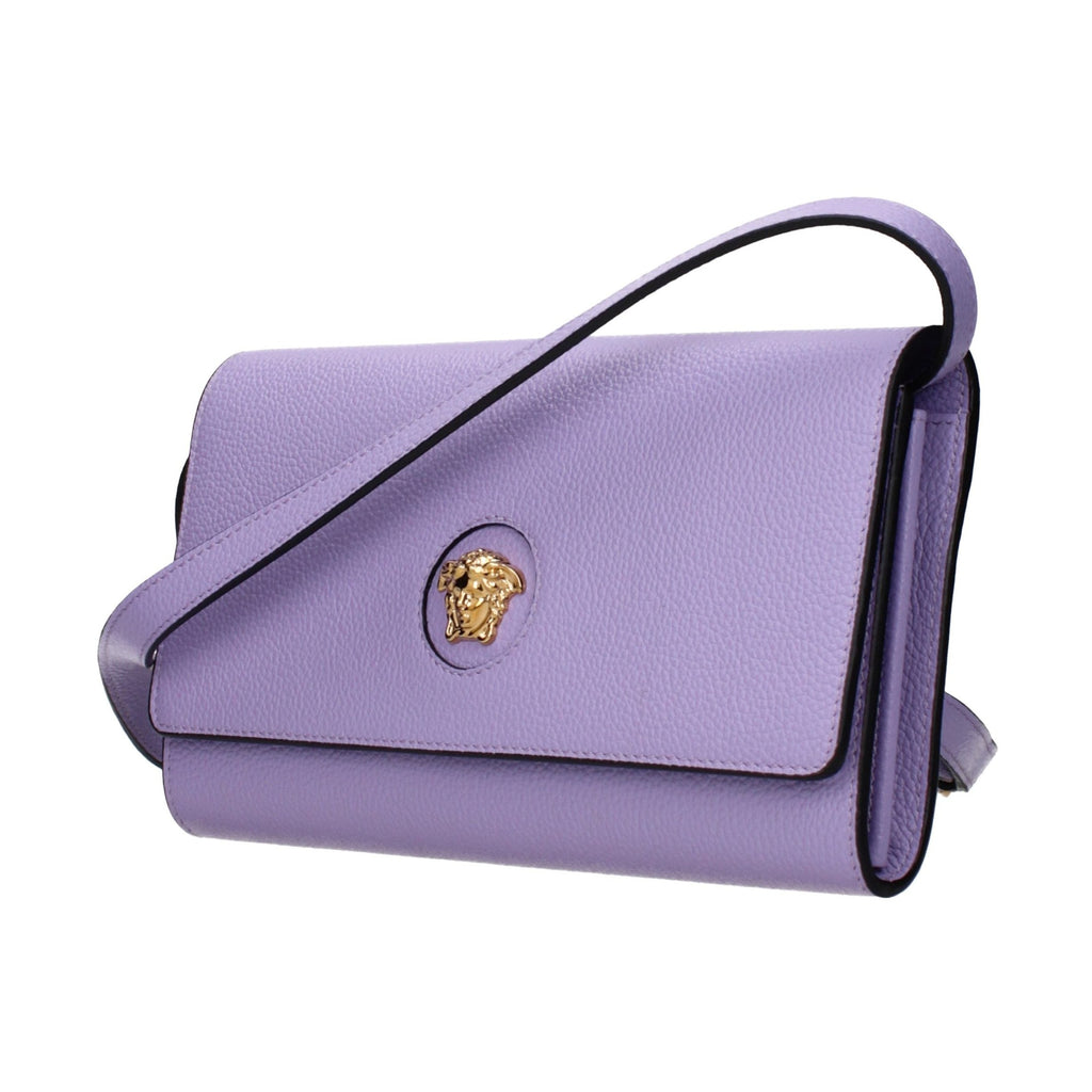 Purple Leather Clutch Bag