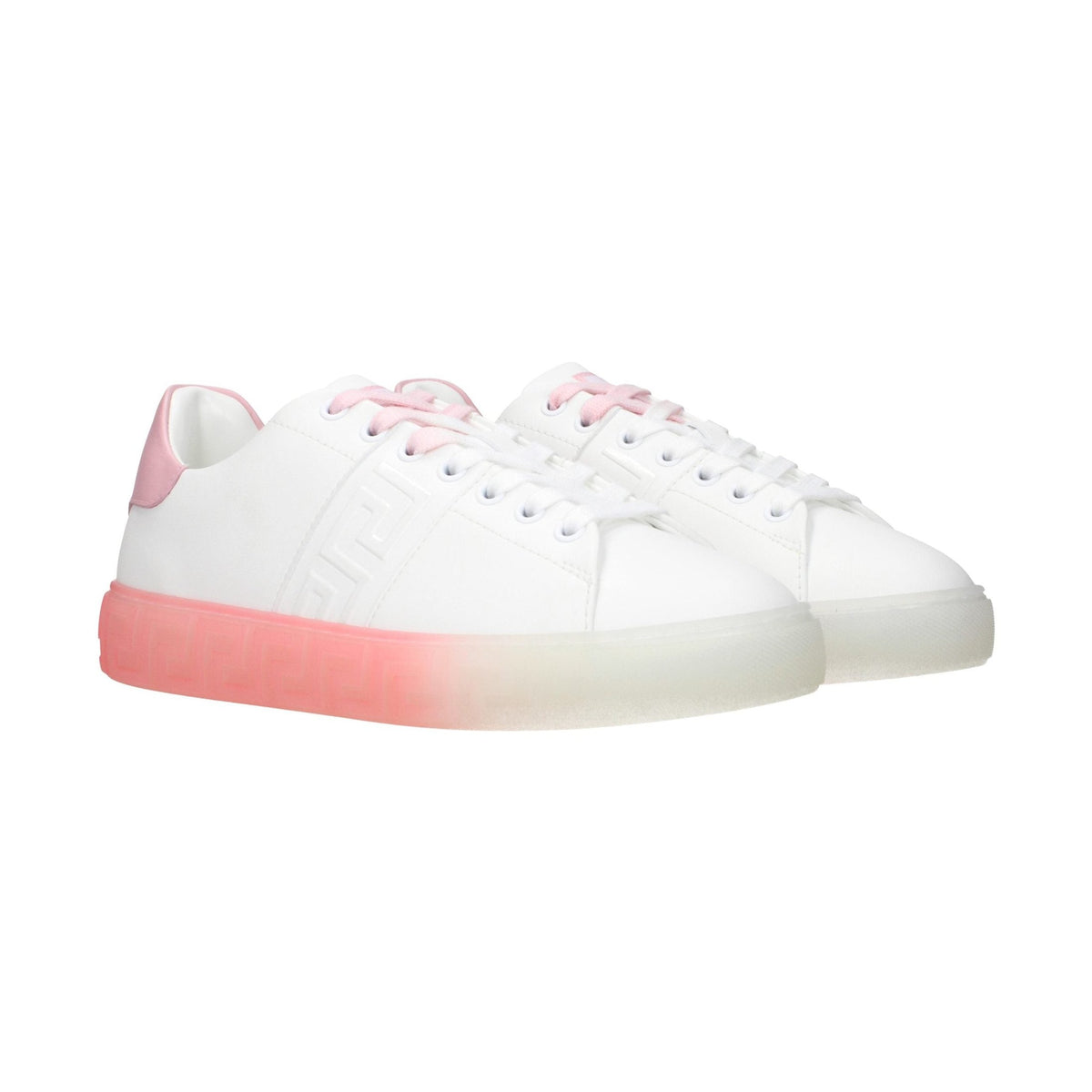 White Leather Low Top Sneakers