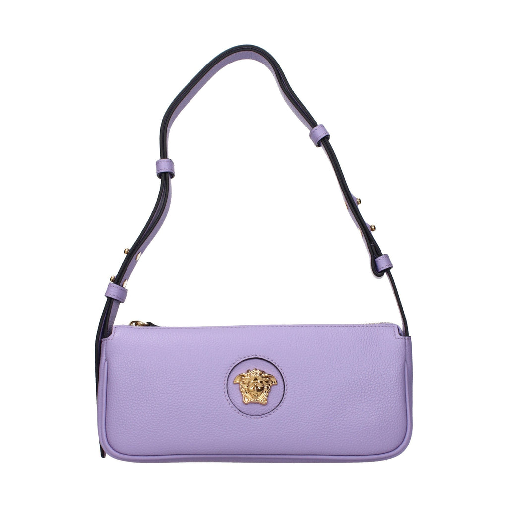 Purple Leather Shoulder Bag