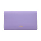 Purple Leather Clutch Bag