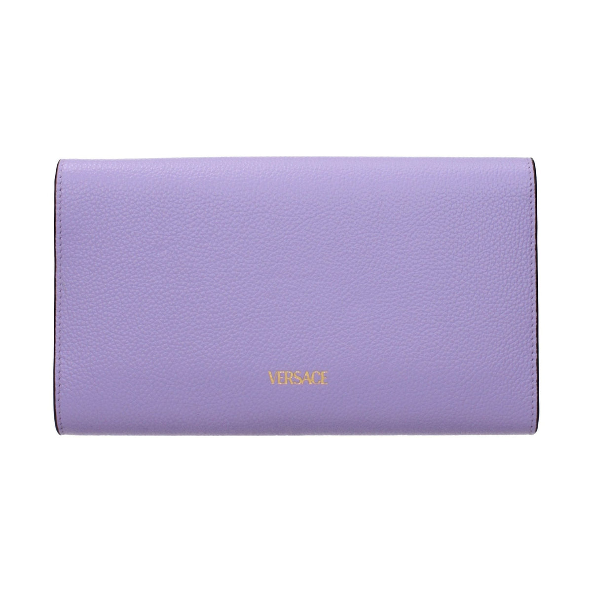 Purple Leather Clutch Bag
