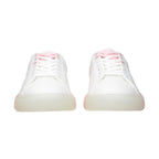 White Leather Low Top Sneakers