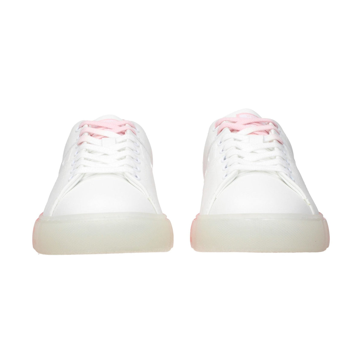 White Leather Low Top Sneakers