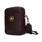 Purple Leather Crossbody Bag