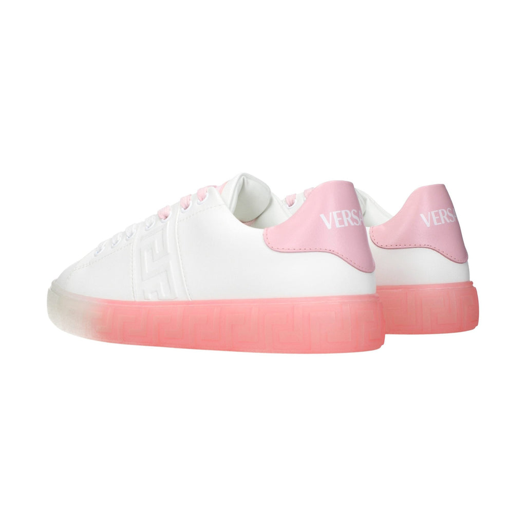 White Leather Low Top Sneakers