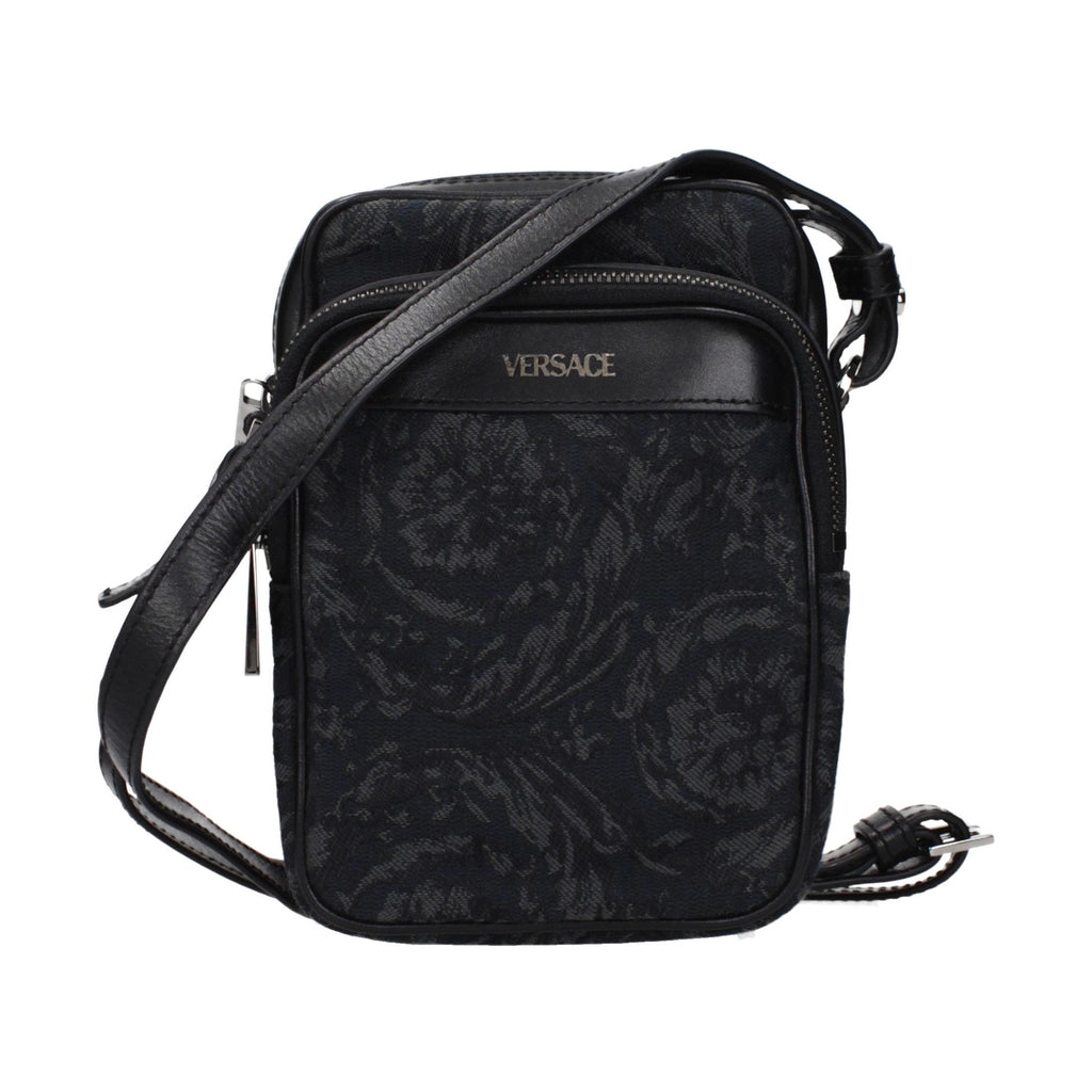 Black Fabric Crossbody Bag