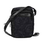Black Fabric Crossbody Bag