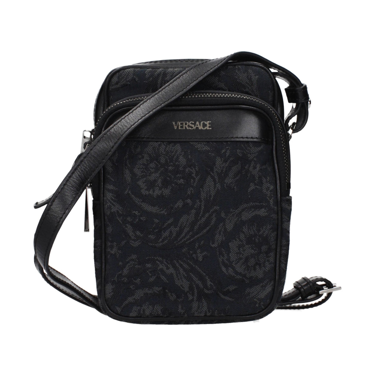Black Fabric Crossbody Bag