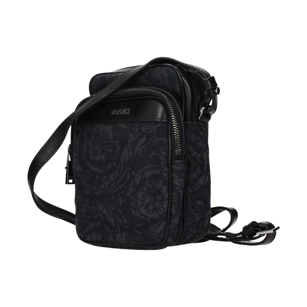Black Fabric Crossbody Bag