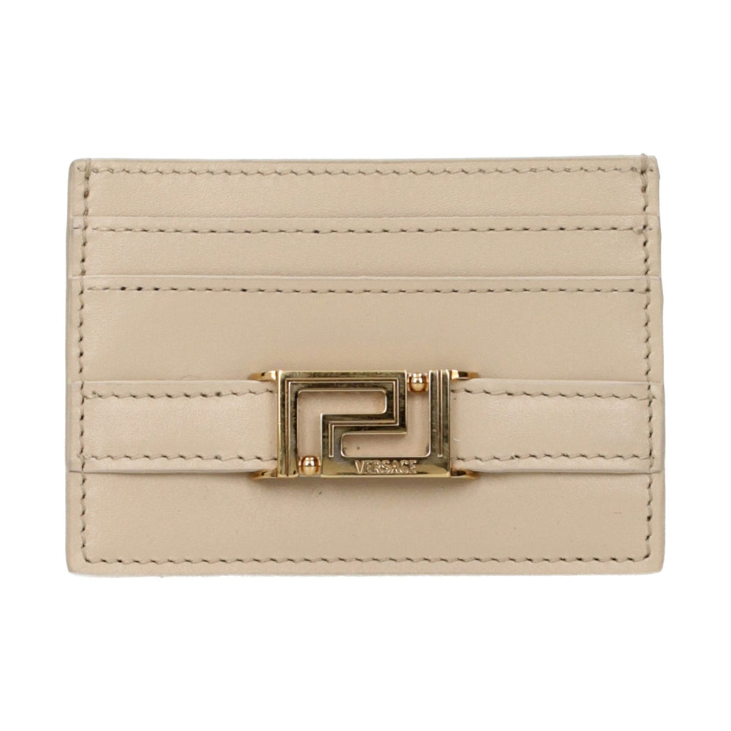 Beige Leather Cardholder