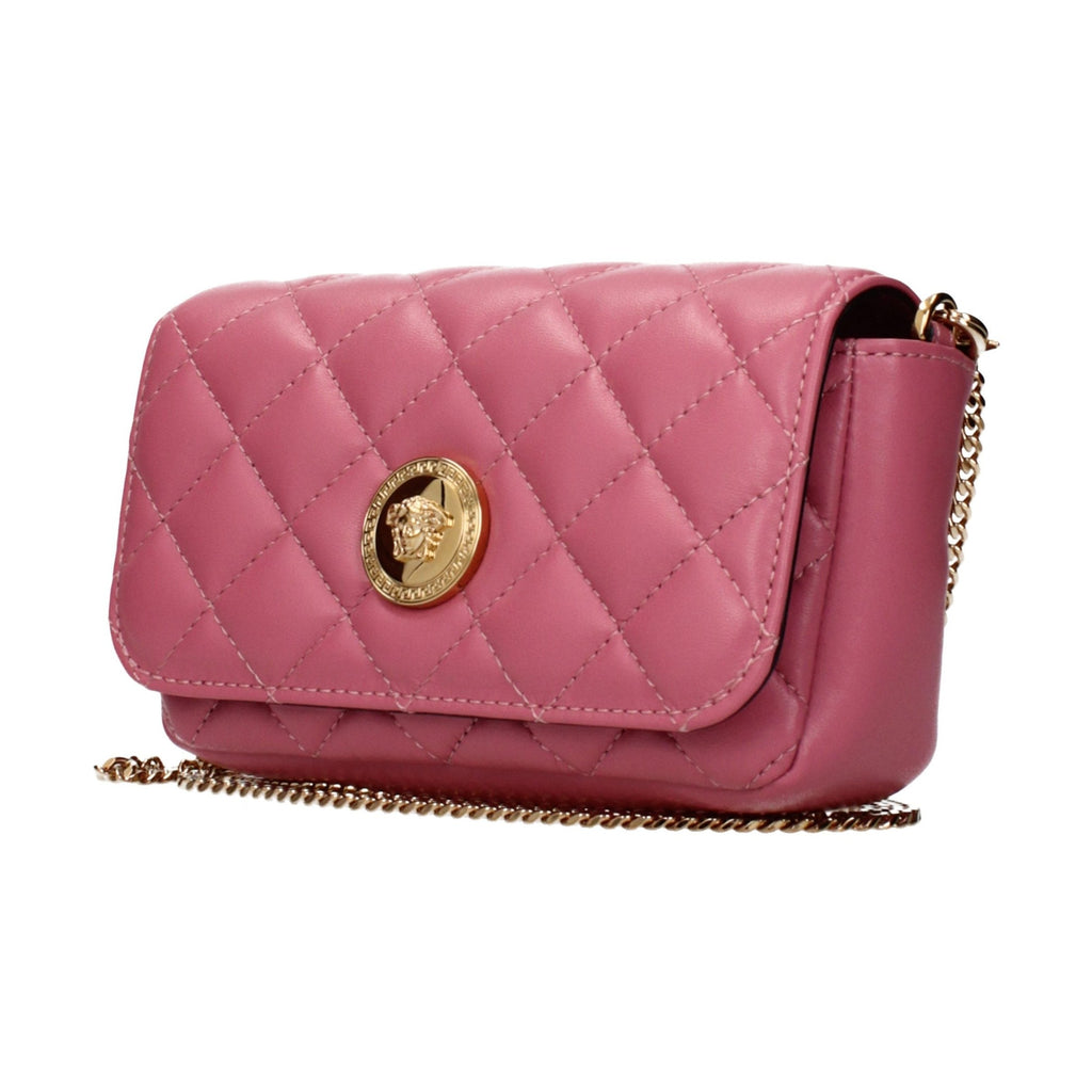 Pink Leather Crossbody Bag
