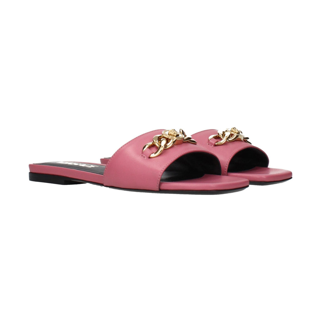 Pink Leather Slippers