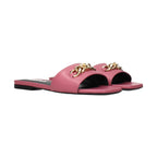 Pink Leather Slippers
