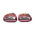 Pink Leather Slippers