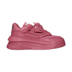 Pink Leather Chunky Sneakers