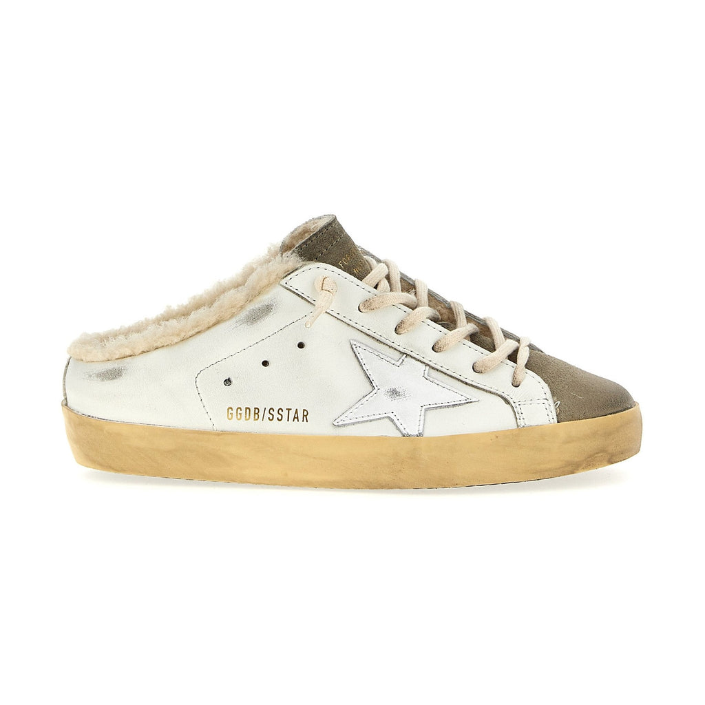 Beige Cowhide Low Top Sneakers