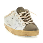 Beige Cowhide Low Top Sneakers