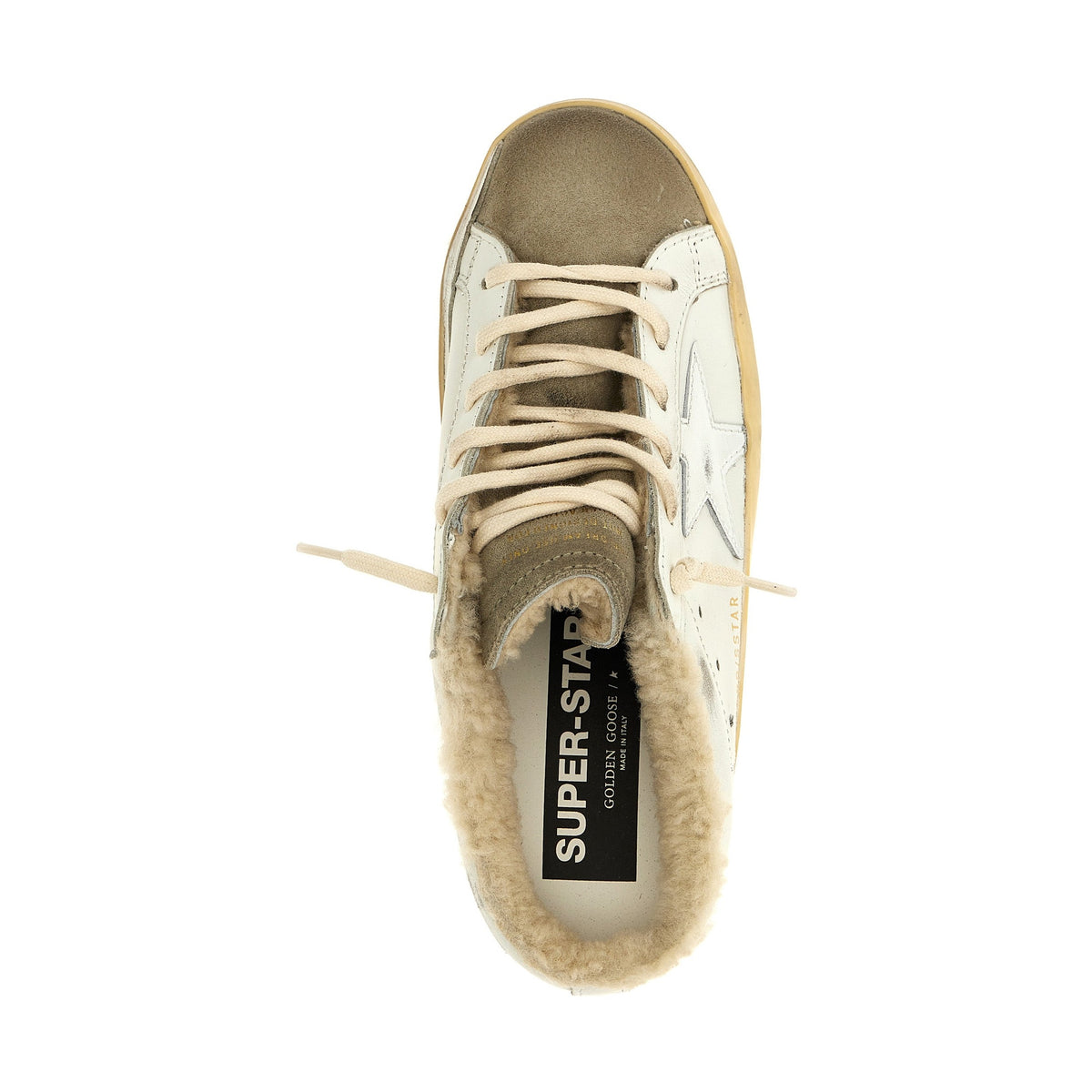 Beige Cowhide Low Top Sneakers