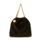 Brown Polyester Shoulder Bag