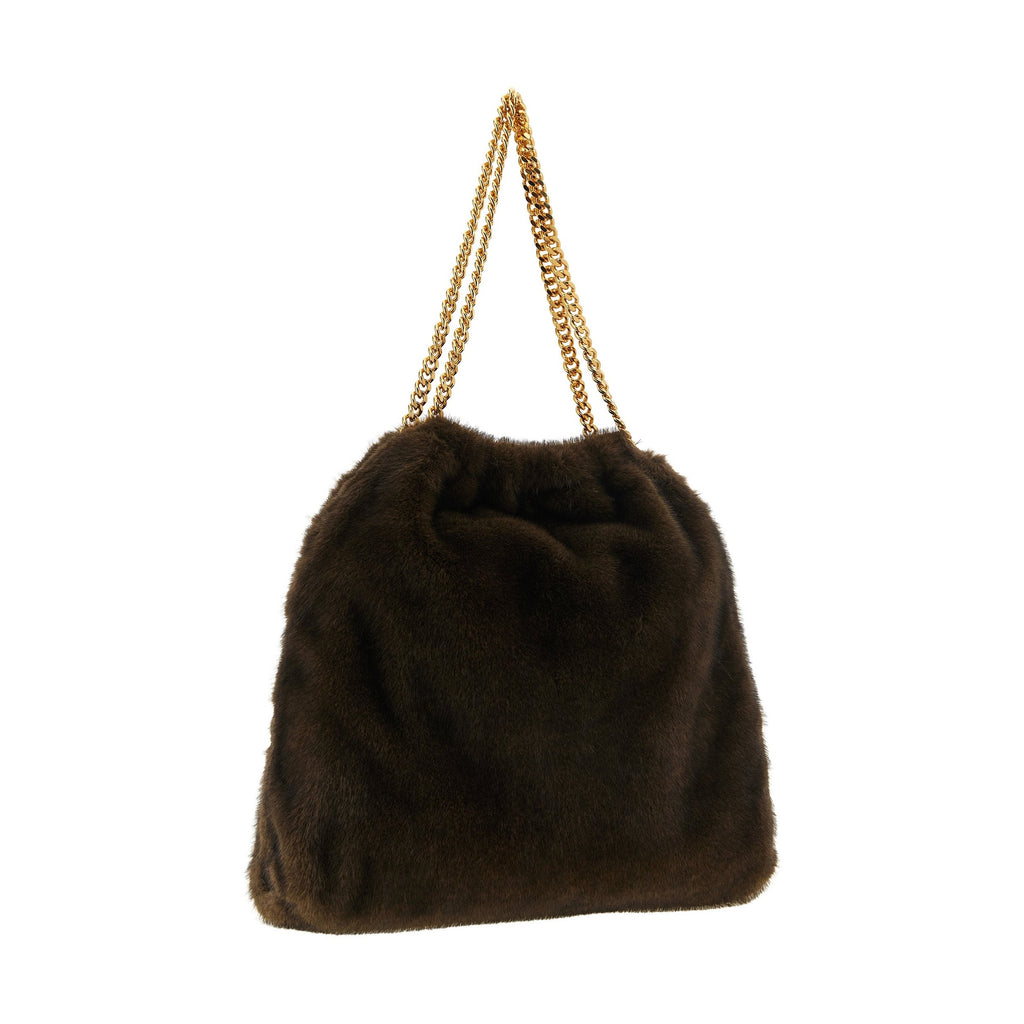Brown Polyester Shoulder Bag