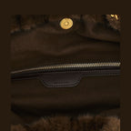 Brown Polyester Shoulder Bag