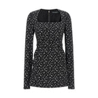 Black Silk Short Dress