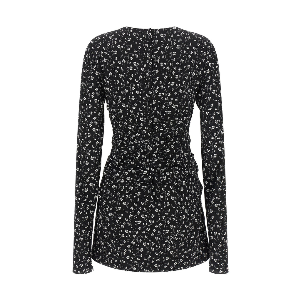 Black Silk Short Dress