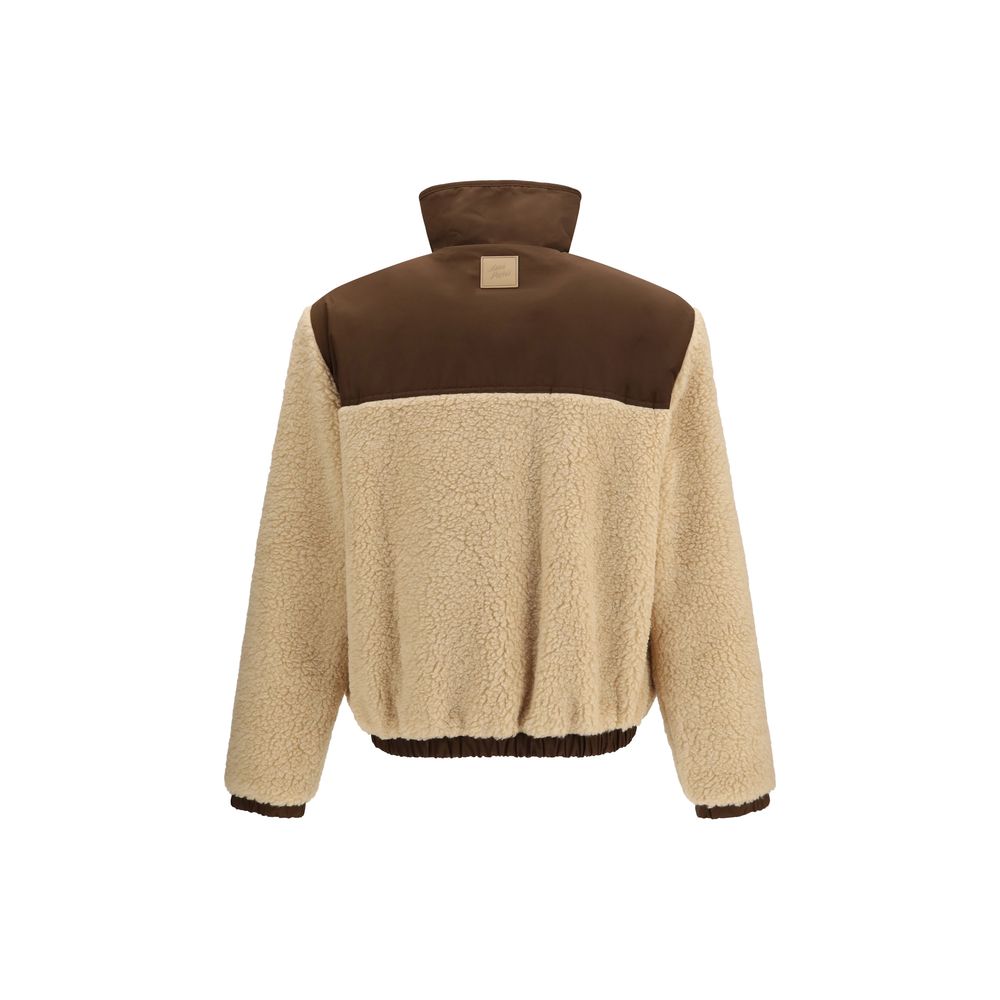 Beige Polyester Full-Length Jacket
