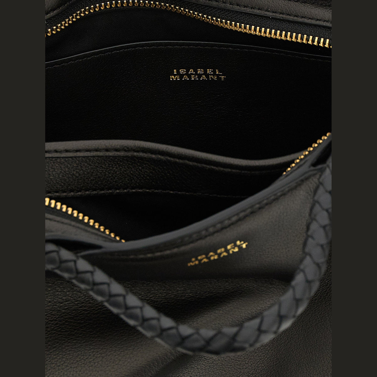 Black Lamb Leather Handbag