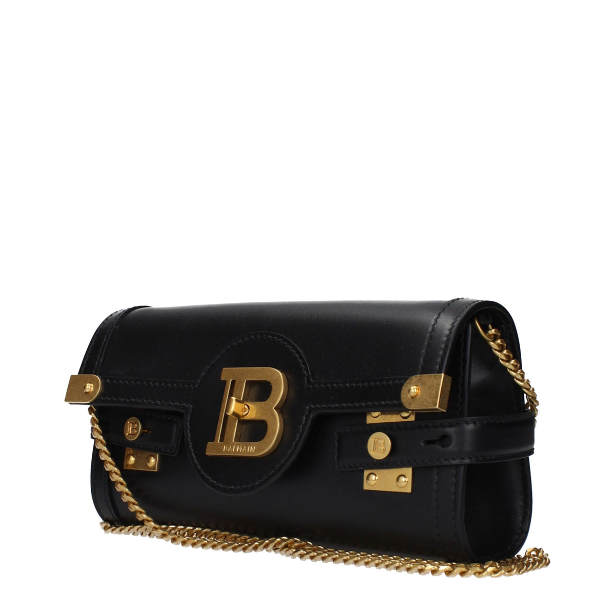 Black Leather Clutch Bag