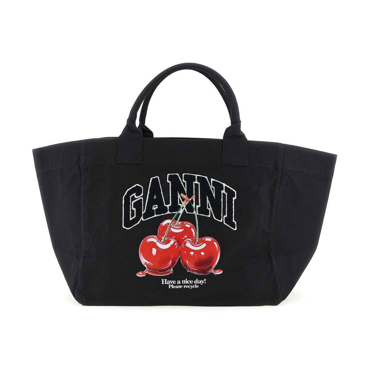 Black Recycled Cotton Tote Bag