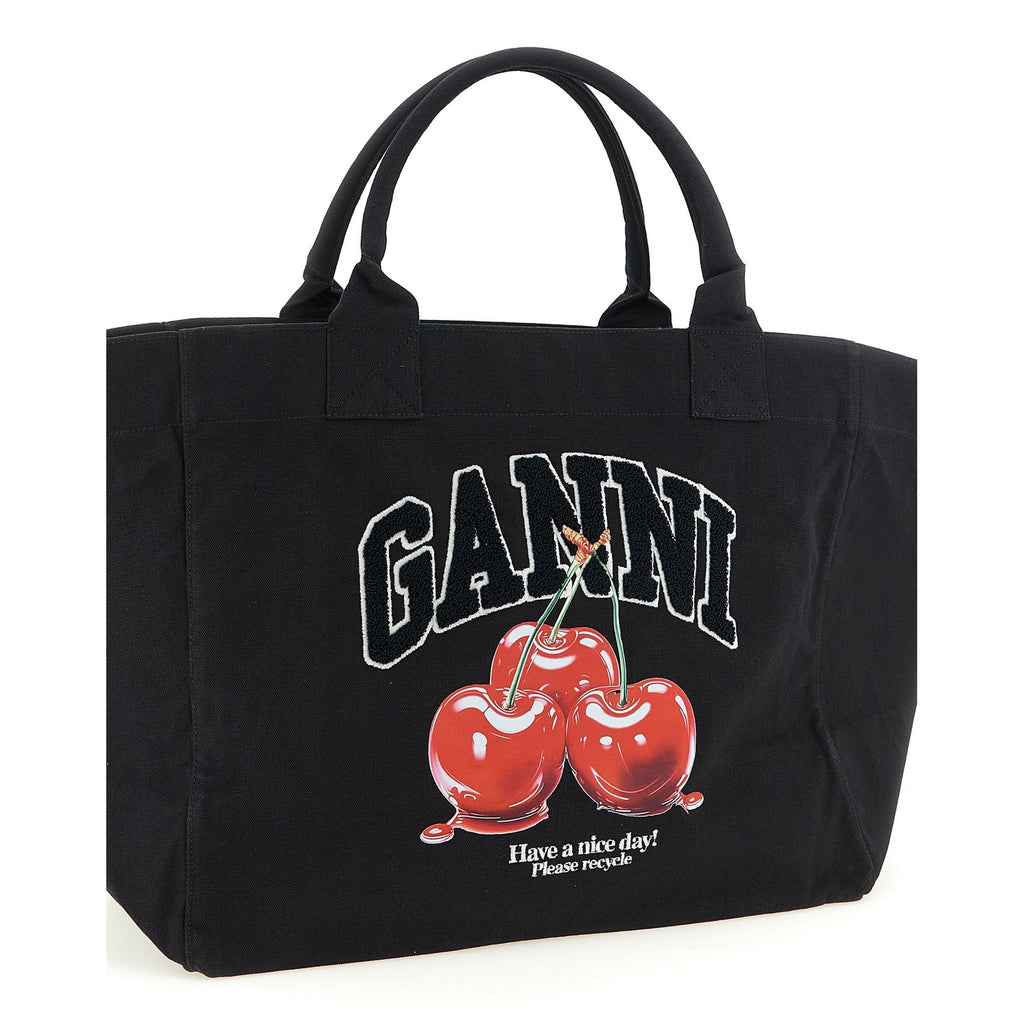 Black Recycled Cotton Tote Bag