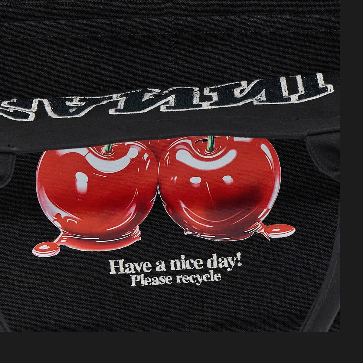 Black Recycled Cotton Tote Bag