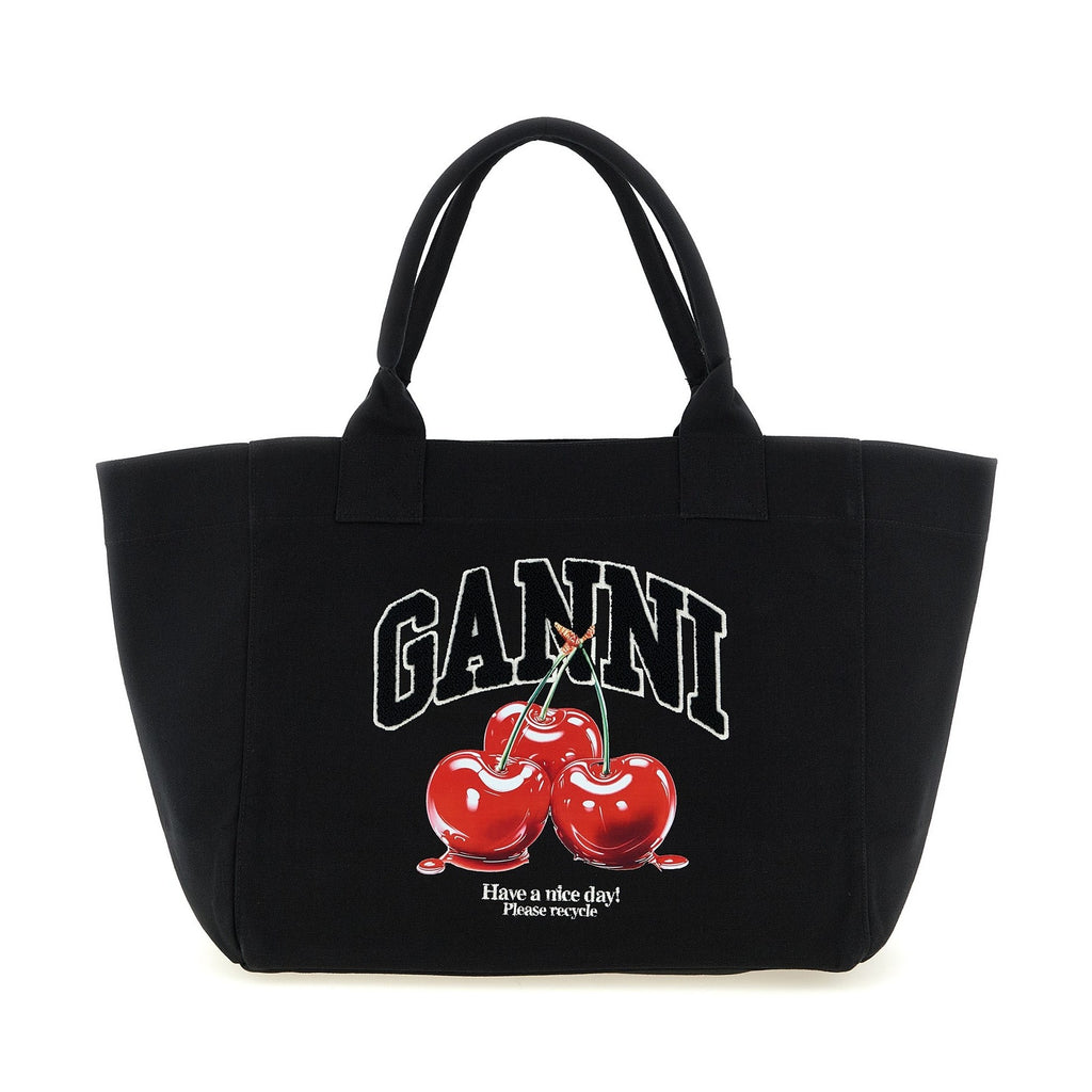 Black Recycled Cotton Tote Bag