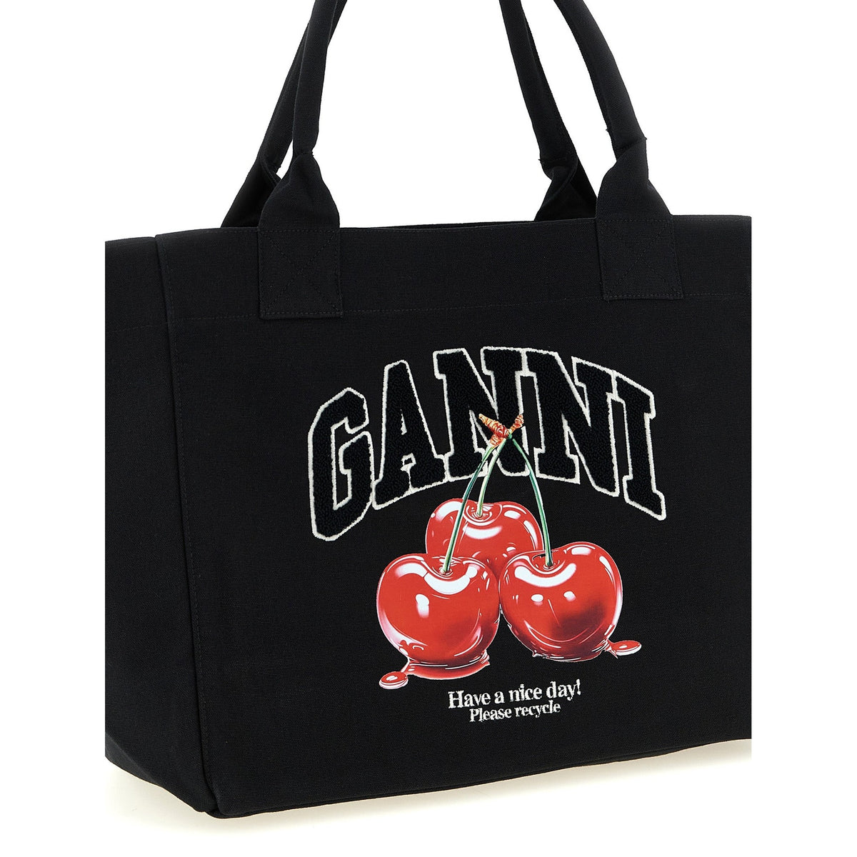 Black Recycled Cotton Tote Bag
