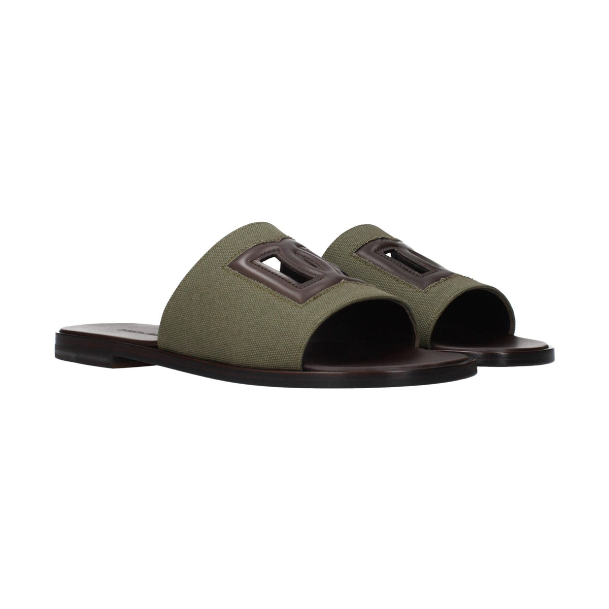 Green Fabric Slippers
