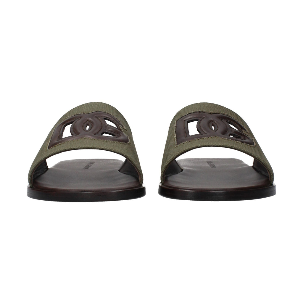 Green Fabric Slippers