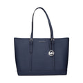 Blue Leather Shoulder Bag