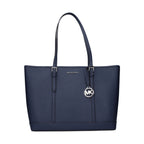 Blue Leather Shoulder Bag