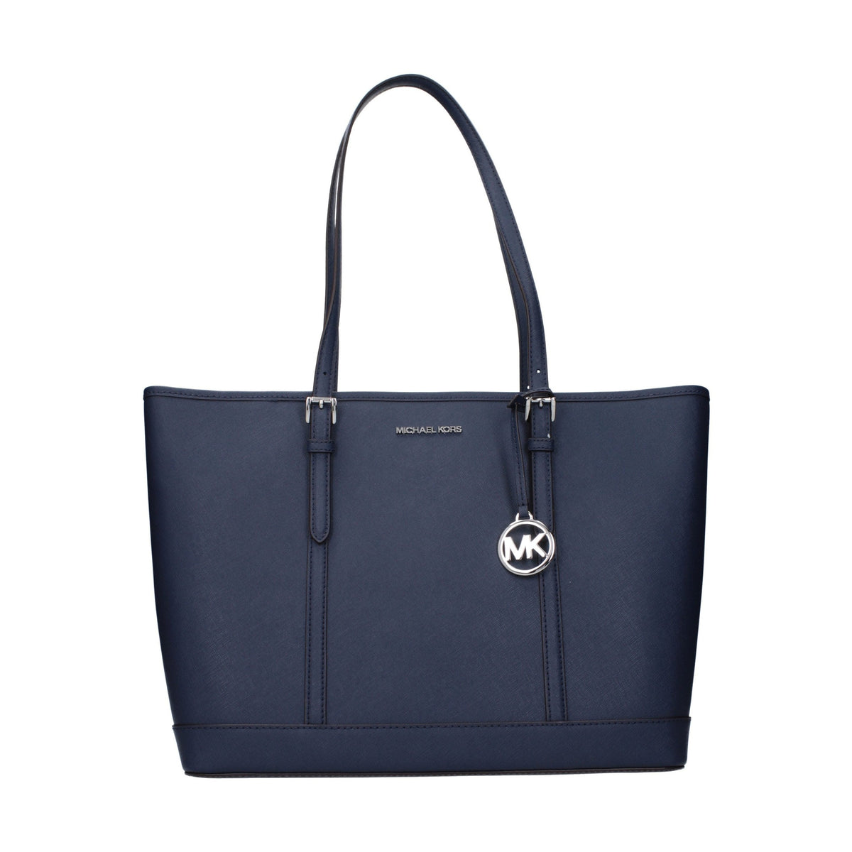 Blue Leather Shoulder Bag