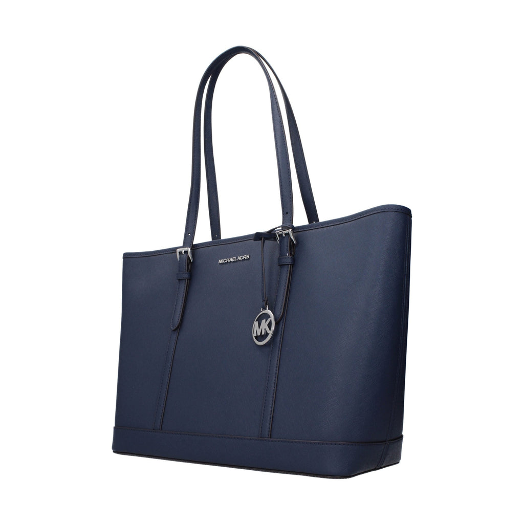 Blue Leather Shoulder Bag
